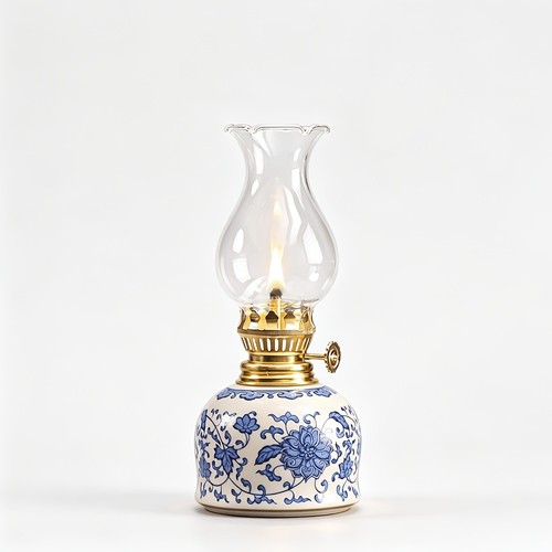 Blue and white porcelain oil - blue,